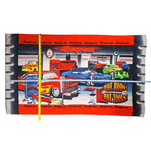Vintage Snap-On Tools Hot Rods Beach Towel Classic Cars Garage Official Cotton - Picture 10 of 10